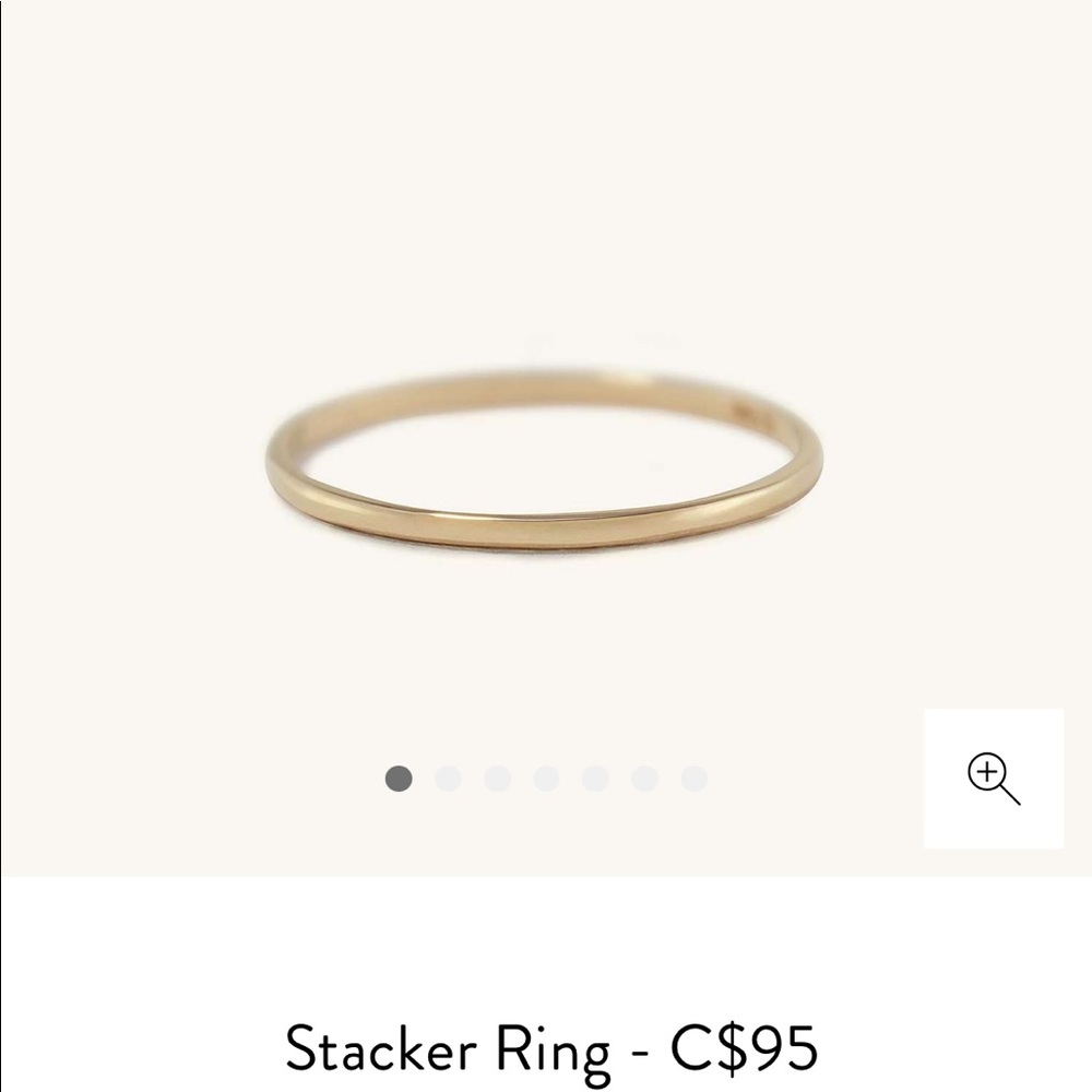 Mejuri 14K solid yellow gold stacker ring